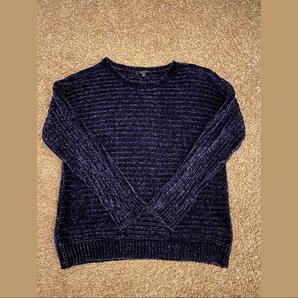 Dark Blue Chenille Sweater